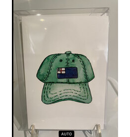 Kelley Cintra Studio Green Flag Hat Greeting Cards by Kelley Cintra Studio - Boxed Set of 8
