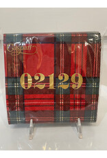 Caspari 02129 Royal Plaid Cocktail Napkin