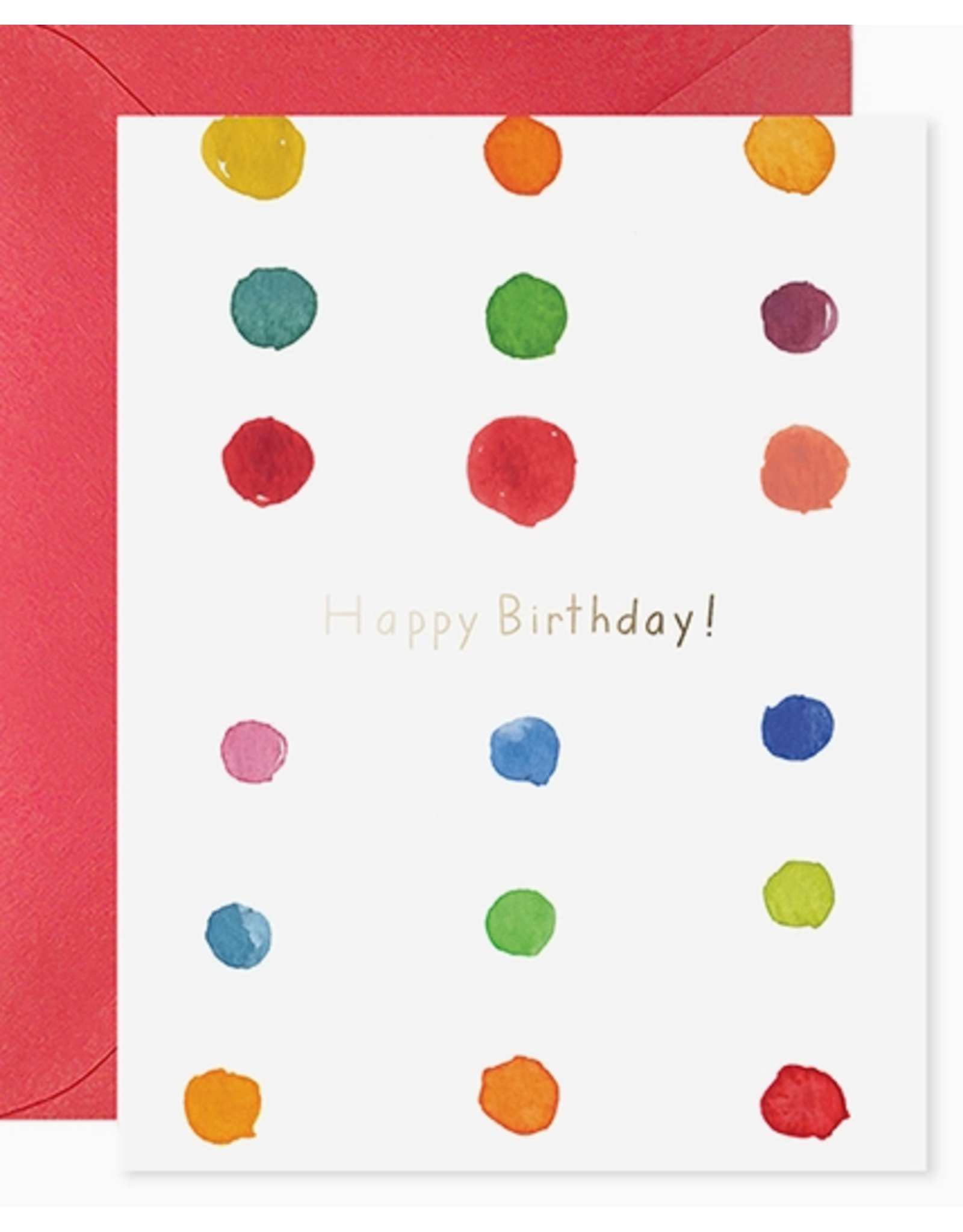 E. Frances Birthday Colorful Dots Card