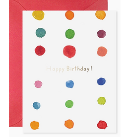 E. Frances Birthday Colorful Dots Card