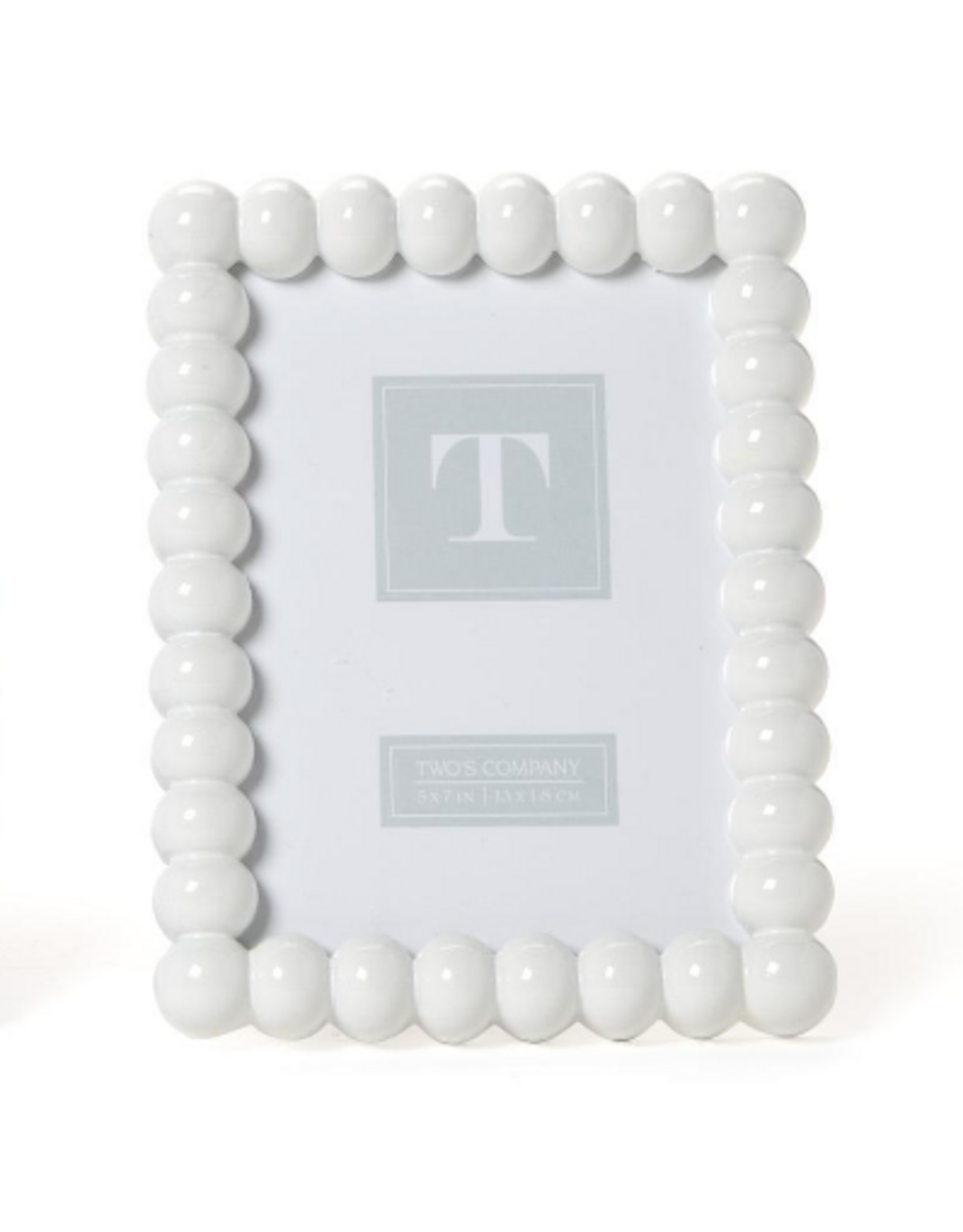 Decor Shop by Place & Gather Hobnail Bobbin Frame in White 5x7