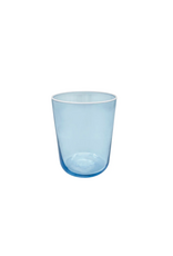 Mariposa Blue with White Rim Double Old Fashion Glass