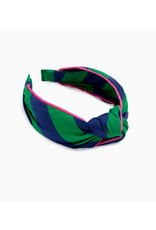 Accessories Shop by Place & Gather Knotted Headband in Navy & Green Stripe