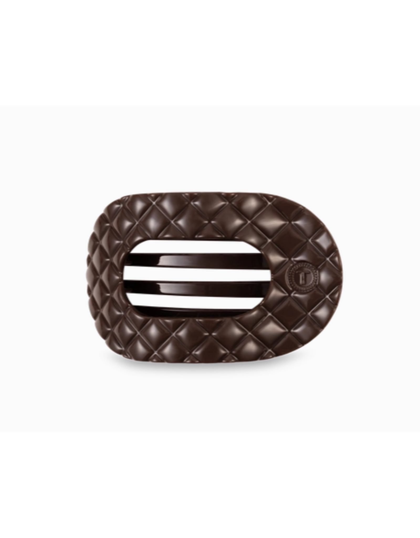 Teleties Truly Taupe Quilted Teleties Flat Hair Clip - Small