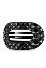 Teleties Jet Black Quilted Teleties Flat Hair Clip - Large