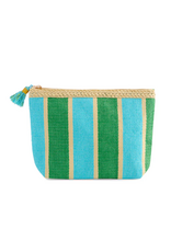 Accessories Shop by Place & Gather Capri Striped Zip Pouch in Green