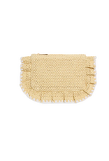 Accessories Shop by Place & Gather Arabella Ruffle Zip Pouch in Natural