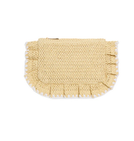 Accessories Shop by Place & Gather Arabella Ruffle Zip Pouch in Natural