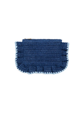 Accessories Shop by Place & Gather Arabella Ruffle Zip Pouch in Navy Blue