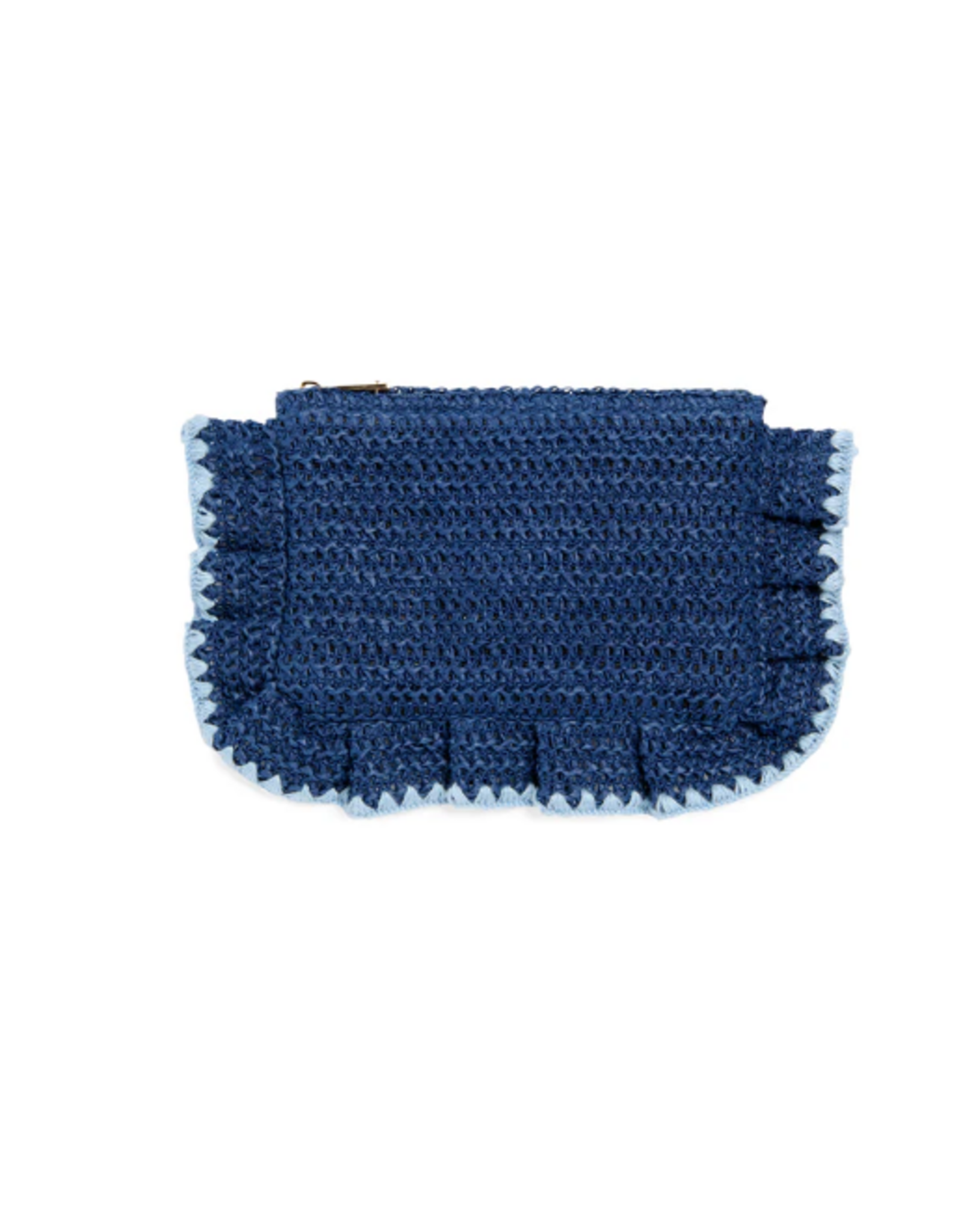 Accessories Shop by Place & Gather Arabella Ruffle Zip Pouch in Navy Blue