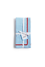 Decor Shop by Place & Gather Blue Stripe with Ric Rac Trim Cloth Napkins, Set of 4