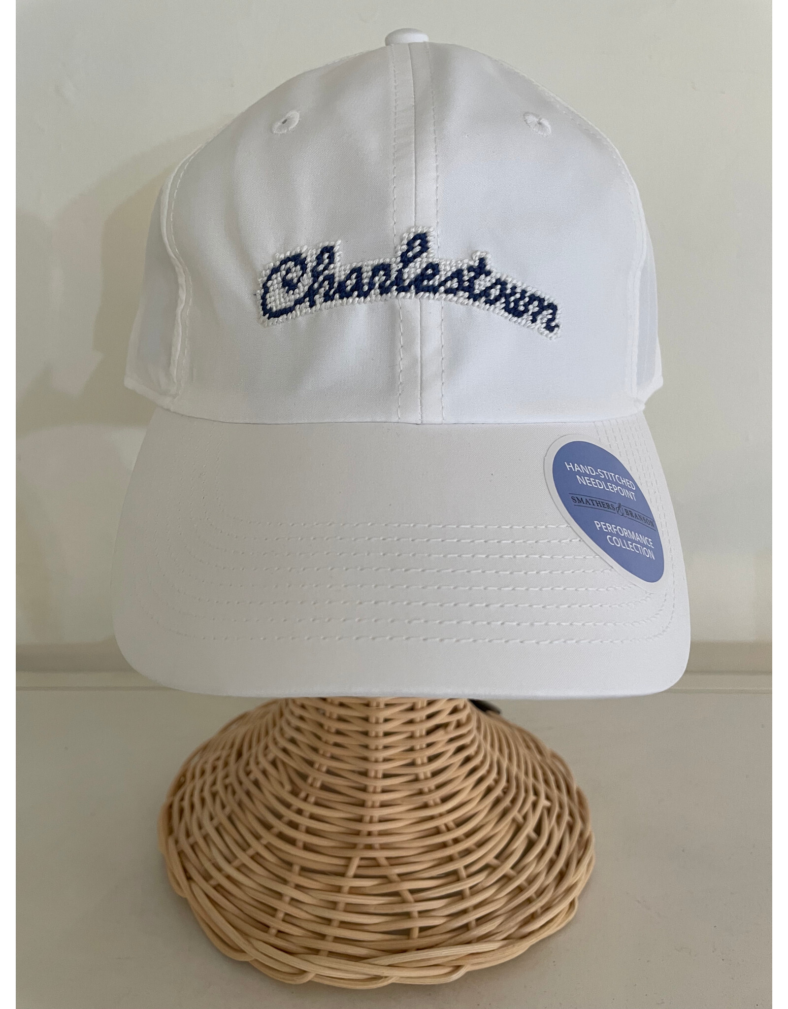 Smathers & Branson White Charlestown Script Performance Flag Hat
