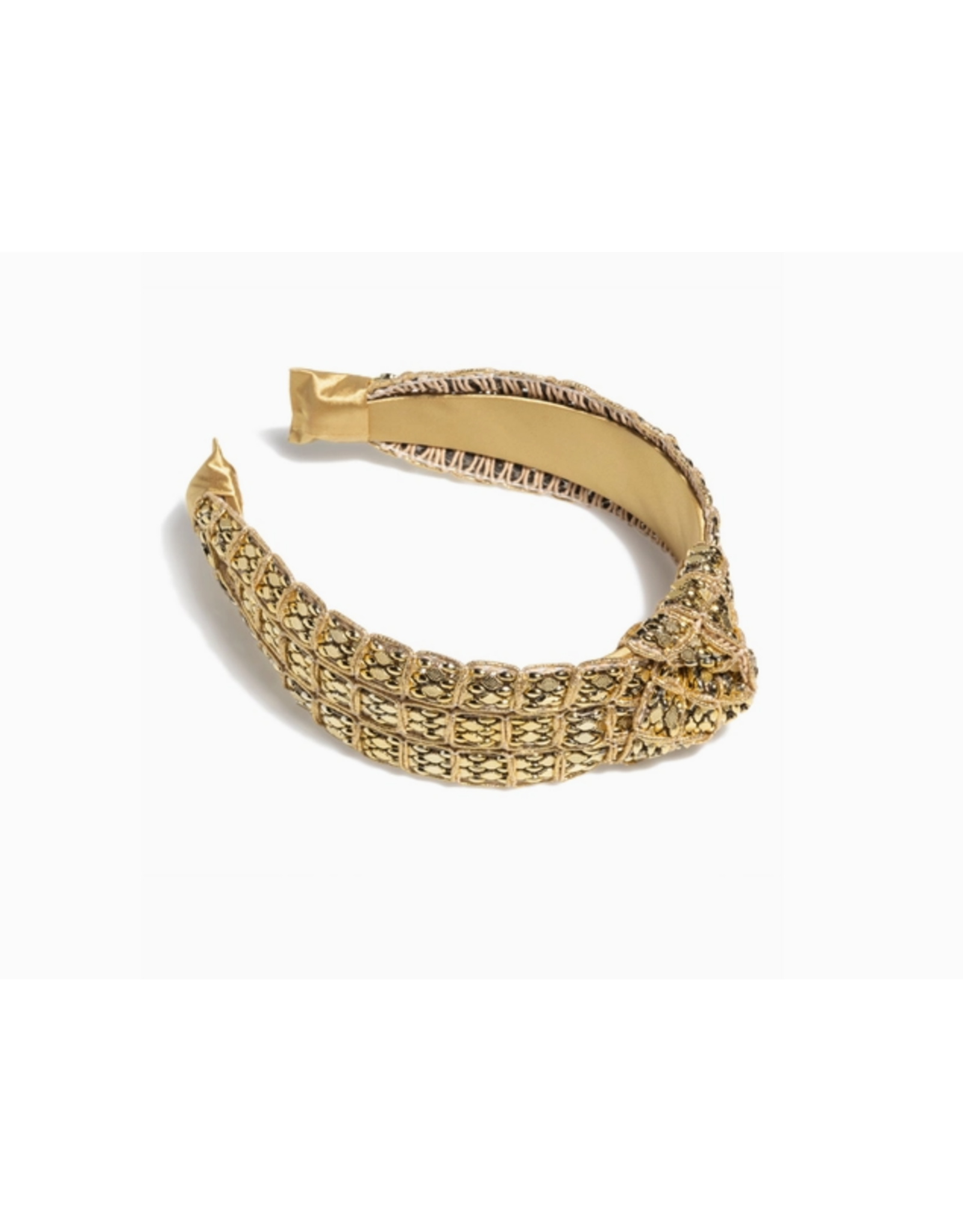 Accessories Shop by Place & Gather Knotted Headband in Gold Mesh