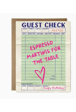Ula Bloom Espresso Martini Guest Check Birthday Card