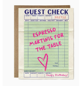 Ula Bloom Espresso Martini Guest Check Birthday Card