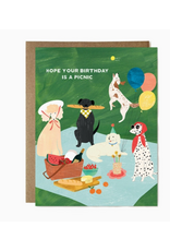 Ula Bloom Dog Party Picnic Birthday Card