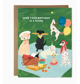 Ula Bloom Dog Party Picnic Birthday Card