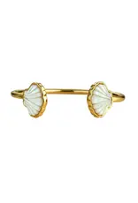 ASHA by Ashley McCormick Sankaty Scallop Shell Cuff Bracelet in Mother of Pearl by ASHA