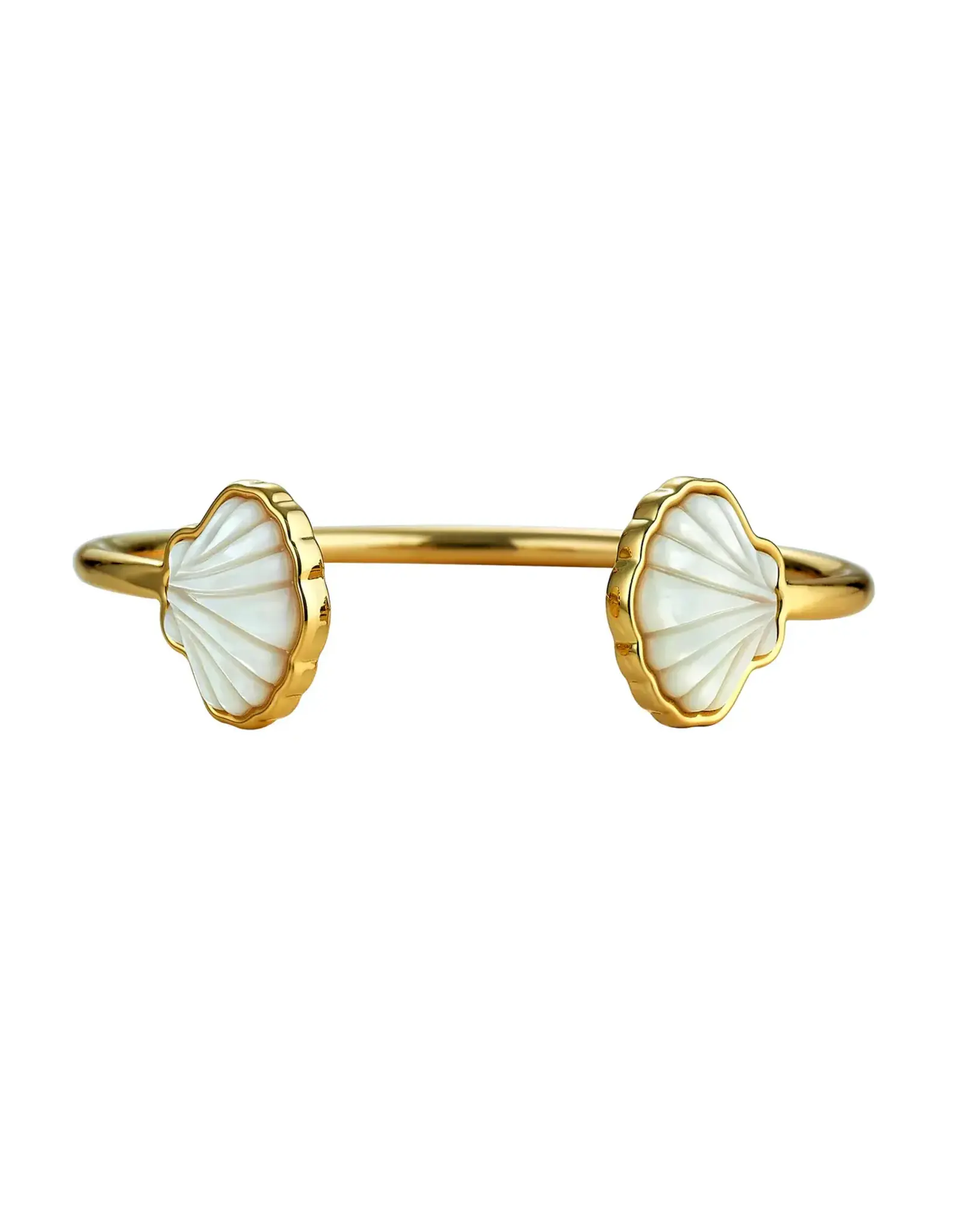 ASHA by Ashley McCormick Sankaty Scallop Shell Cuff Bracelet in Mother of Pearl by ASHA