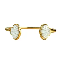 ASHA by Ashley McCormick Sankaty Scallop Shell Cuff Bracelet in Mother of Pearl by ASHA