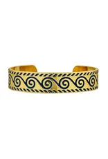 ASHA by Ashley McCormick Enamel Wave Cuff Bracelet in Navy by ASHA