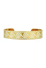 ASHA by Ashley McCormick Enamel Wave Cuff Bracelet in Ivory by ASHA