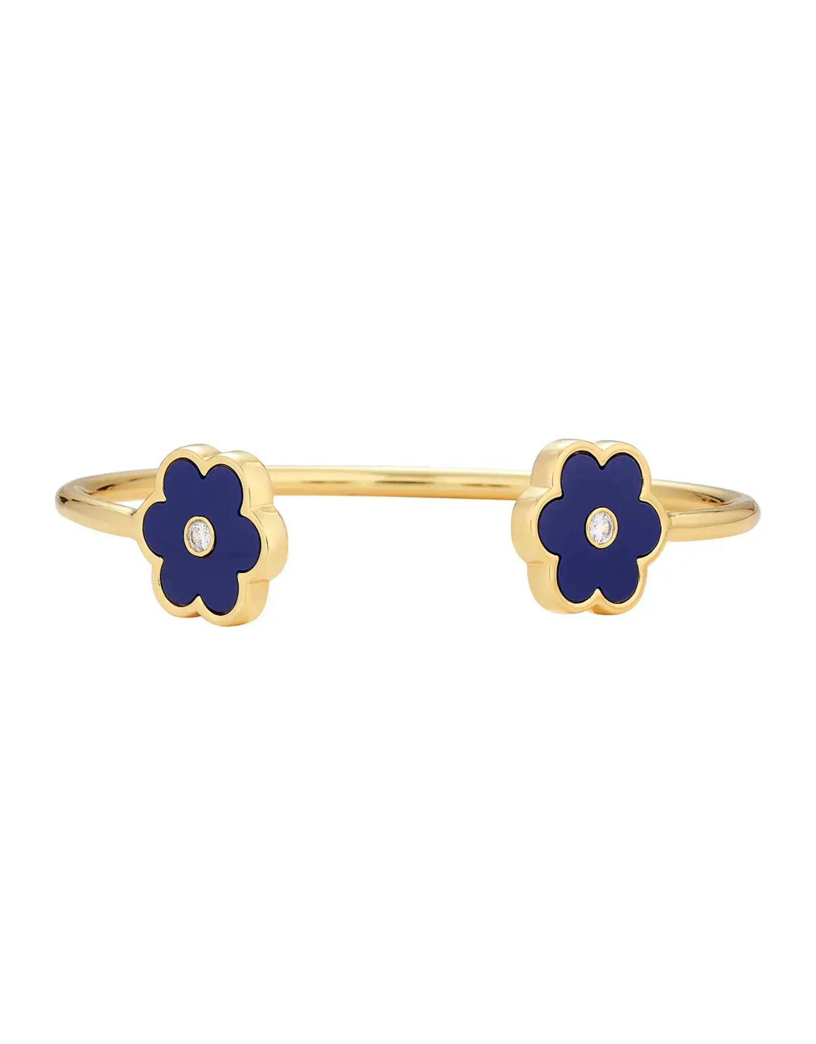 ASHA by Ashley McCormick Petite Petal Cuff Bracelet in Lapis by ASHA