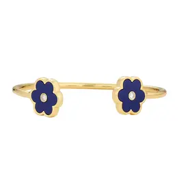ASHA by Ashley McCormick Petite Petal Cuff Bracelet in Lapis by ASHA