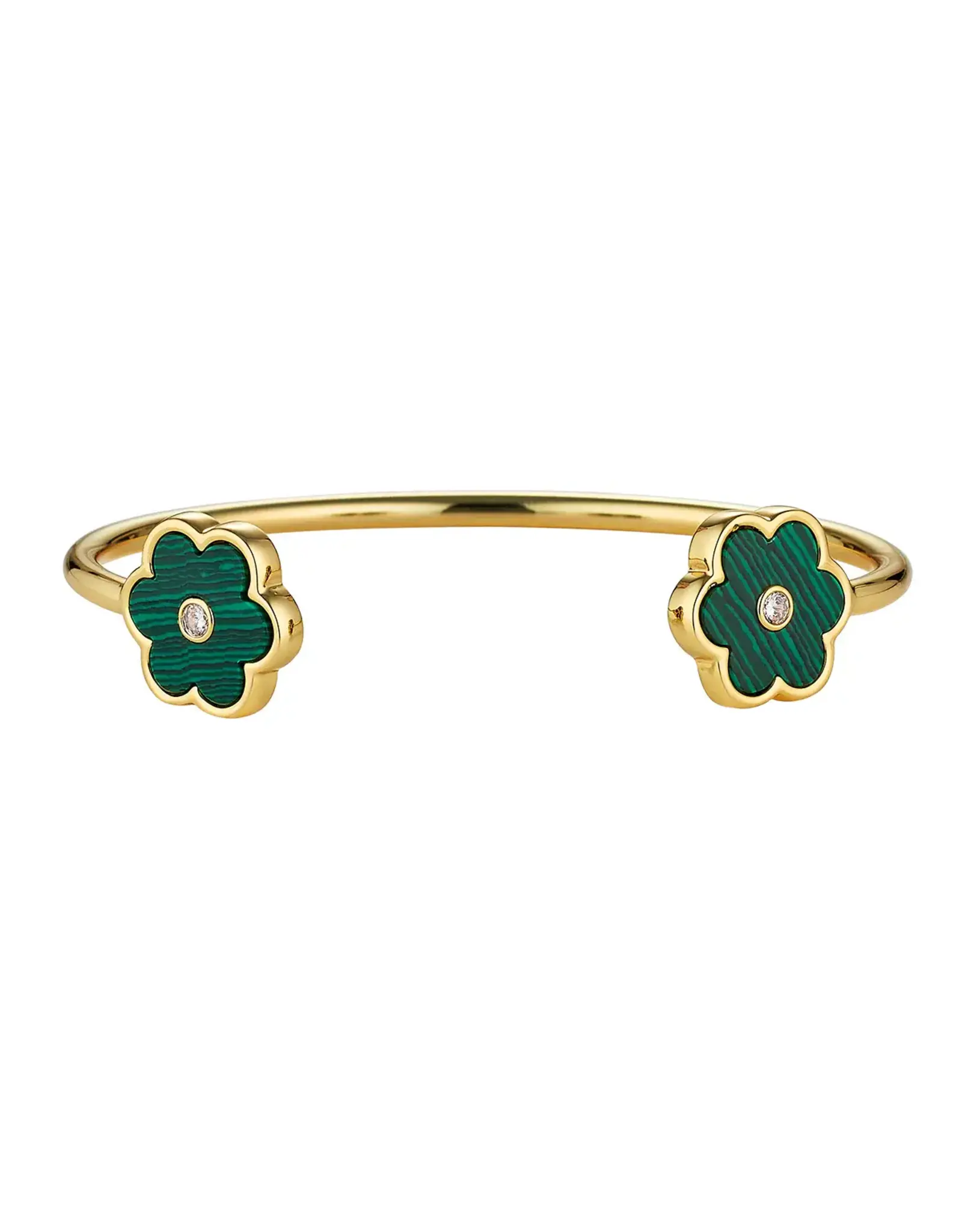ASHA by Ashley McCormick Petite Petal Cuff Bracelet in Malachite by ASHA
