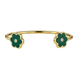 ASHA by Ashley McCormick Petite Petal Cuff Bracelet in Malachite by ASHA