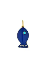 ASHA by Ashley McCormick Madaket Fish Charm in Lapis by ASHA