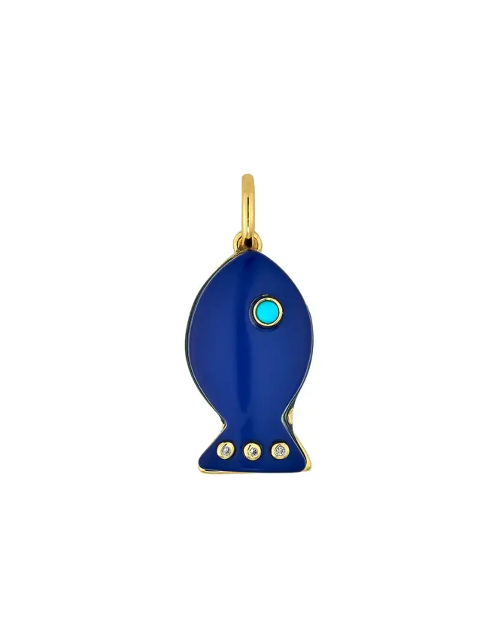 ASHA by Ashley McCormick Madaket Fish Charm in Lapis by ASHA
