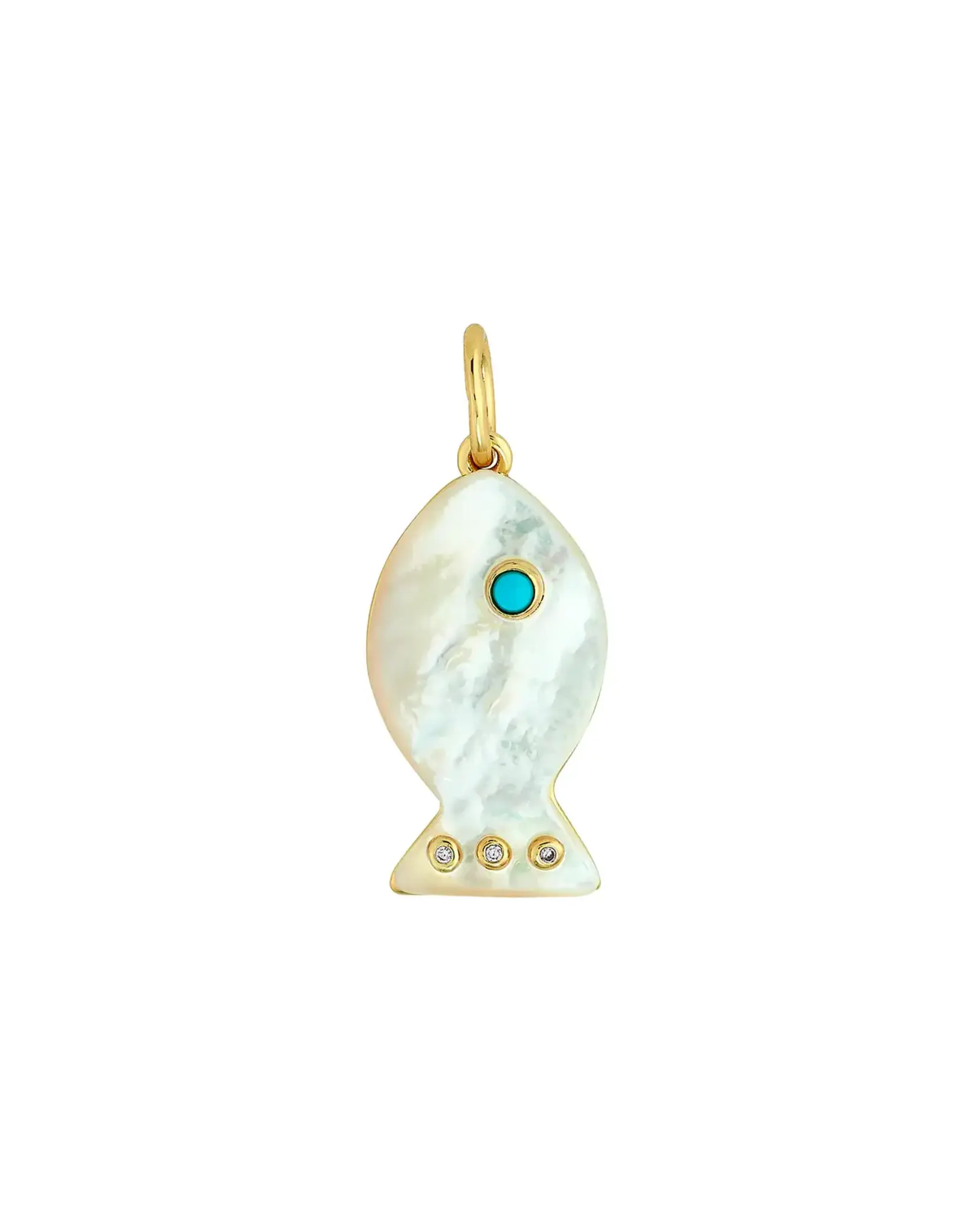 ASHA by Ashley McCormick Madaket Fish Charm in Mother of Pearl by ASHA