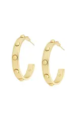 ASHA by Ashley McCormick Stella Hoop Earring in Gold by ASHA