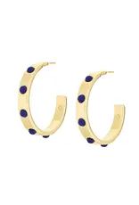 ASHA by Ashley McCormick Stella Hoop Earring in Lapis by ASHA