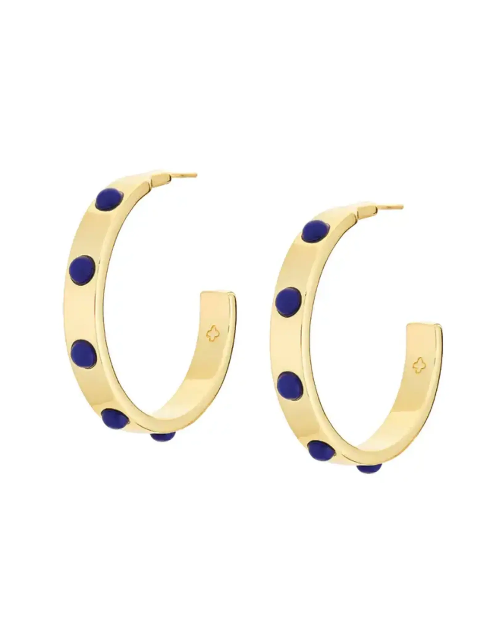 ASHA by Ashley McCormick Stella Hoop Earring in Lapis by ASHA