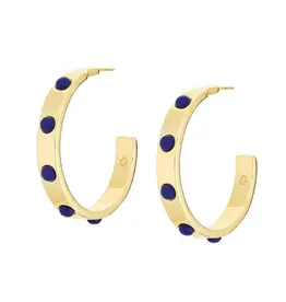 ASHA by Ashley McCormick Stella Hoop Earring in Lapis by ASHA