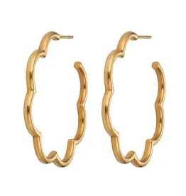 ASHA by Ashley McCormick Small Scallop Hoop Earring by ASHA
