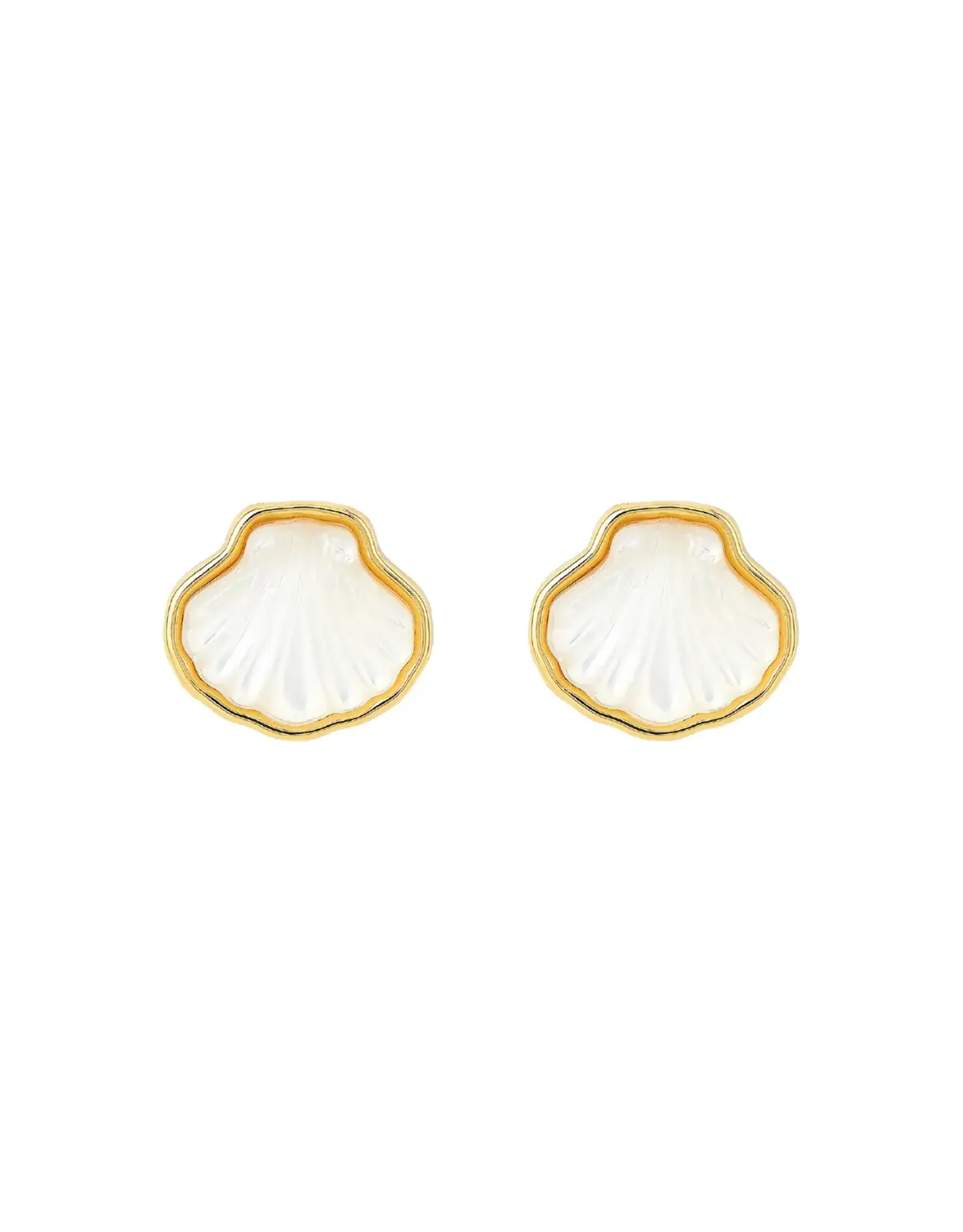 ASHA by Ashley McCormick Petite Sankaty Scallop Shell Stud Earrings by ASHA