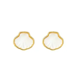 ASHA by Ashley McCormick Petite Sankaty Scallop Shell Stud Earrings by ASHA