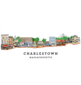 Kelley Cintra Studio Charlestown Imaginary Street Tea Towel by Kelley Cintra Studio
