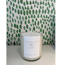 Feather + Finn Charlestown 02129 Candle in Rose & Greenery by Feather + Finn