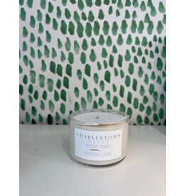 Feather + Finn Mini Charlestown 02129 Candle in Rose & Greenery by Feather + Finn