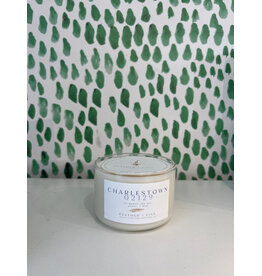 Feather + Finn Mini Charlestown 02129 Candle in Peony & Mint by Feather + Finn
