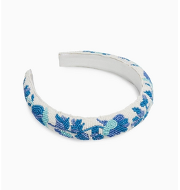 Accessories Shop by Place & Gather Beaded Floral Headband in Blue
