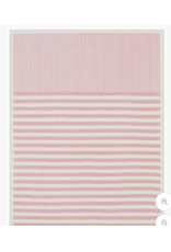 ChappyWrap Sweet Pea Stripe Mini Blanket in Blush Pink by ChappyWrap