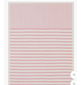 ChappyWrap Sweet Pea Stripe Mini Blanket in Blush Pink by ChappyWrap