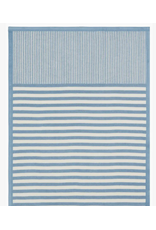 ChappyWrap Sweet Pea Stripe Mini Blanket in Fog Blue by ChappyWrap