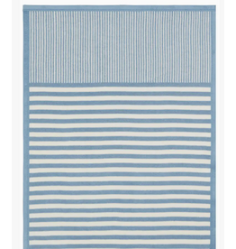 ChappyWrap Sweet Pea Stripe Mini Blanket in Fog Blue by ChappyWrap