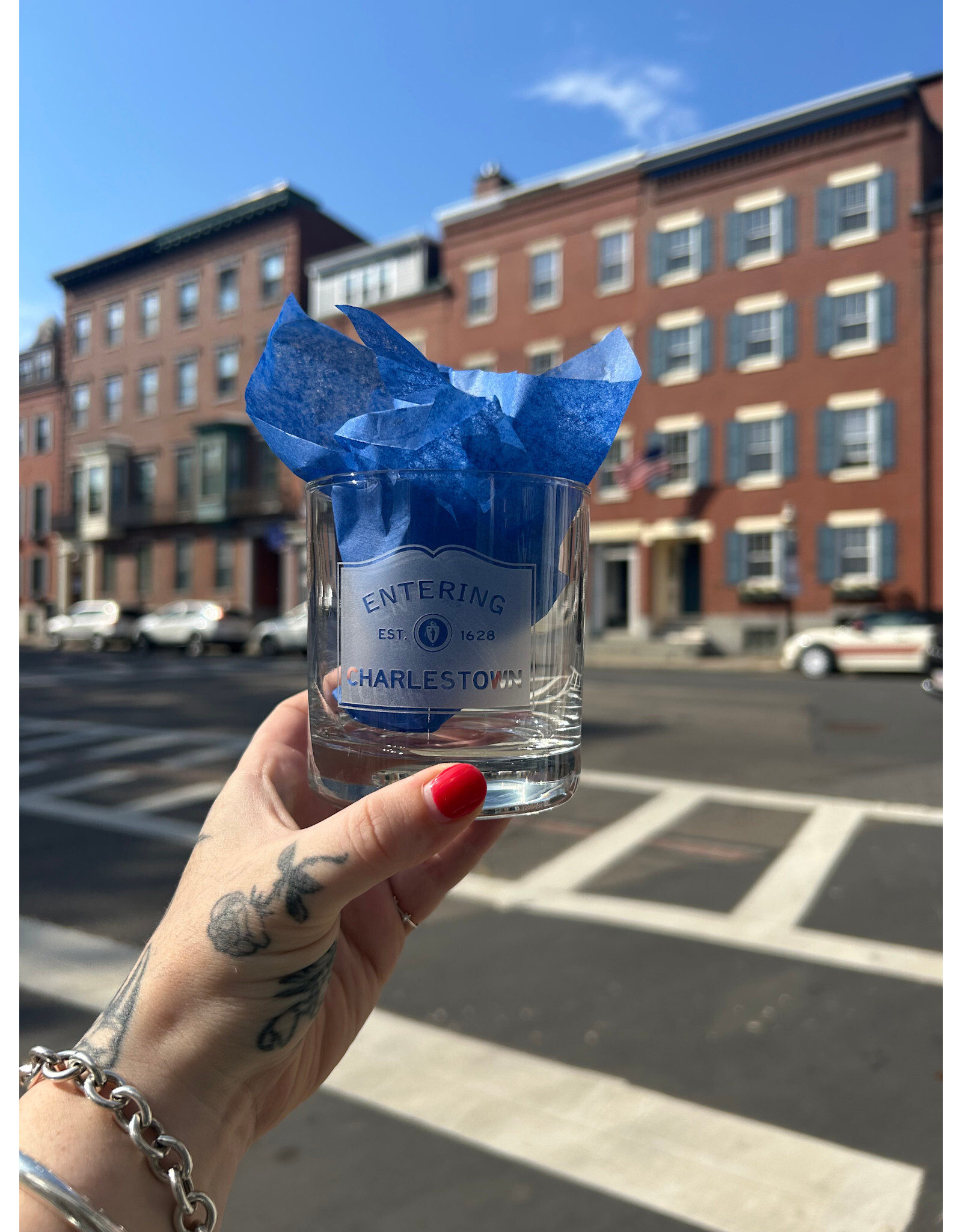 Susquehanna Glass Entering Charlestown Double Old Fashioned Glass